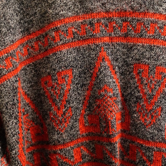 Le TIGRE vintage grey and red knit sweater - Picture 3 of 4